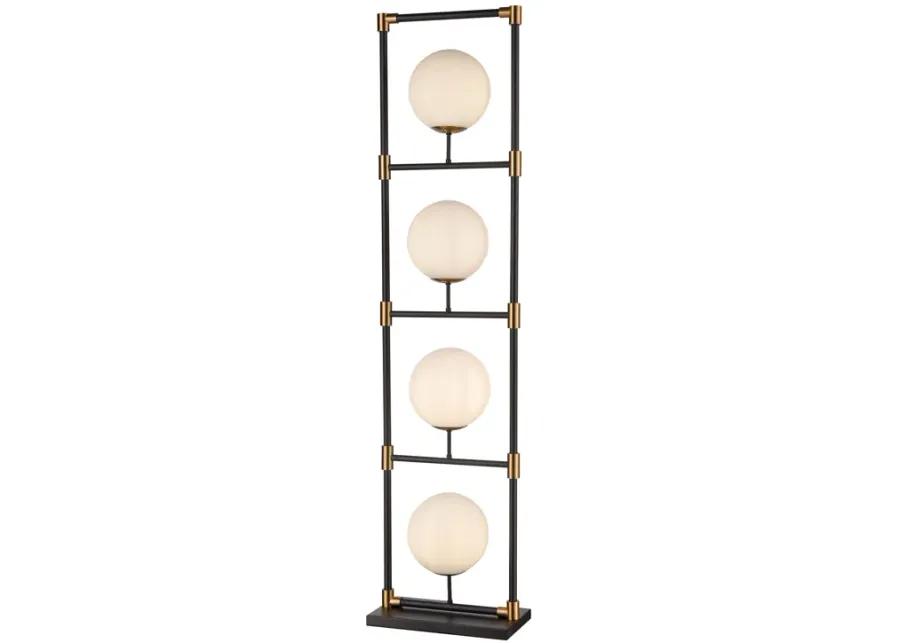 Career Ladder 59" High 4-Light Floor Lamp - Matte Black