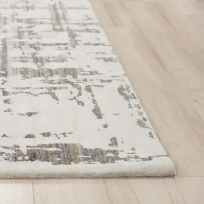 Ankara Ivory/Gray Abstract Recycled Polyester 8' x 10' Rectangle Rug