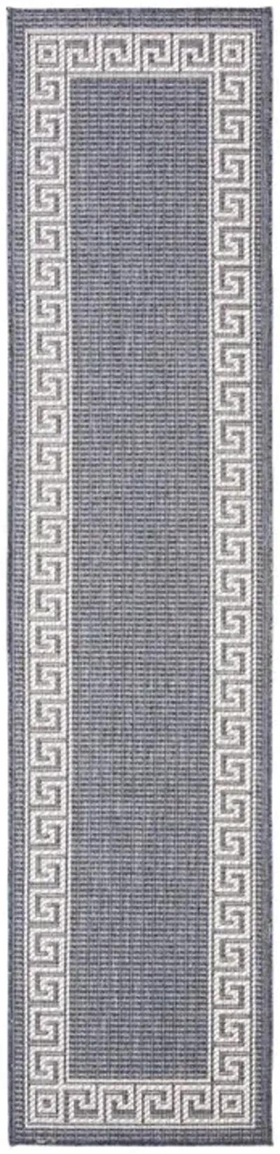 Safavieh BERMUDA 800 Collection BMU820M-28 Dark Blue / Ivory 2' X 8'