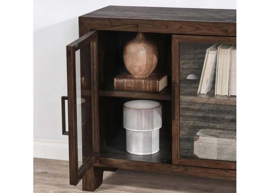 Troy 72" Reclaimed Oak Wood Buffet Sideboard in Brown