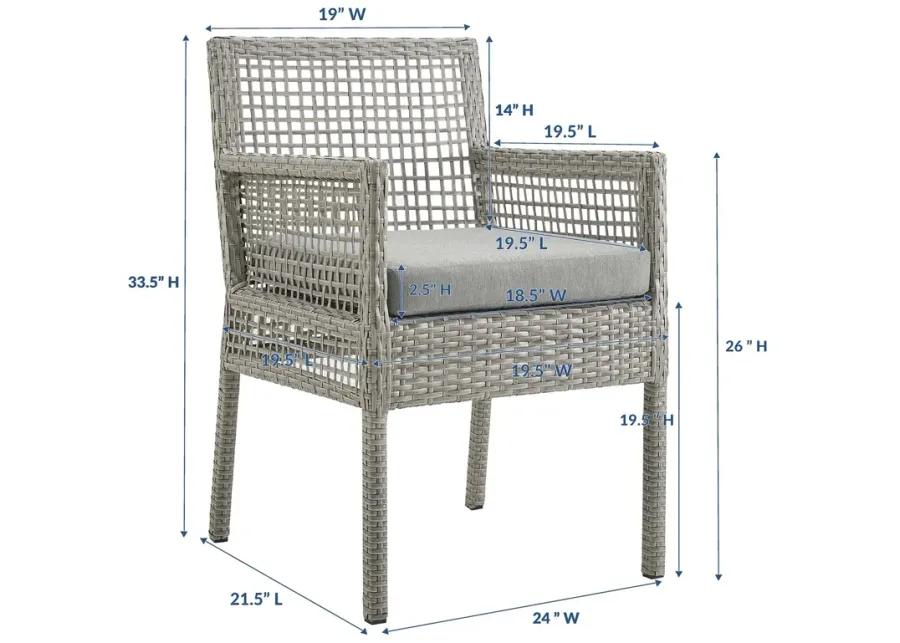 Aura Outdoor Patio Wicker Rattan Dining Armchair