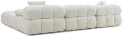 Calliope Cream Vegan Shearling 4-piece Modular Sectional