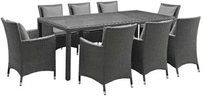 Sojourn 9 Piece Outdoor Patio Sunbrella® Dining Set