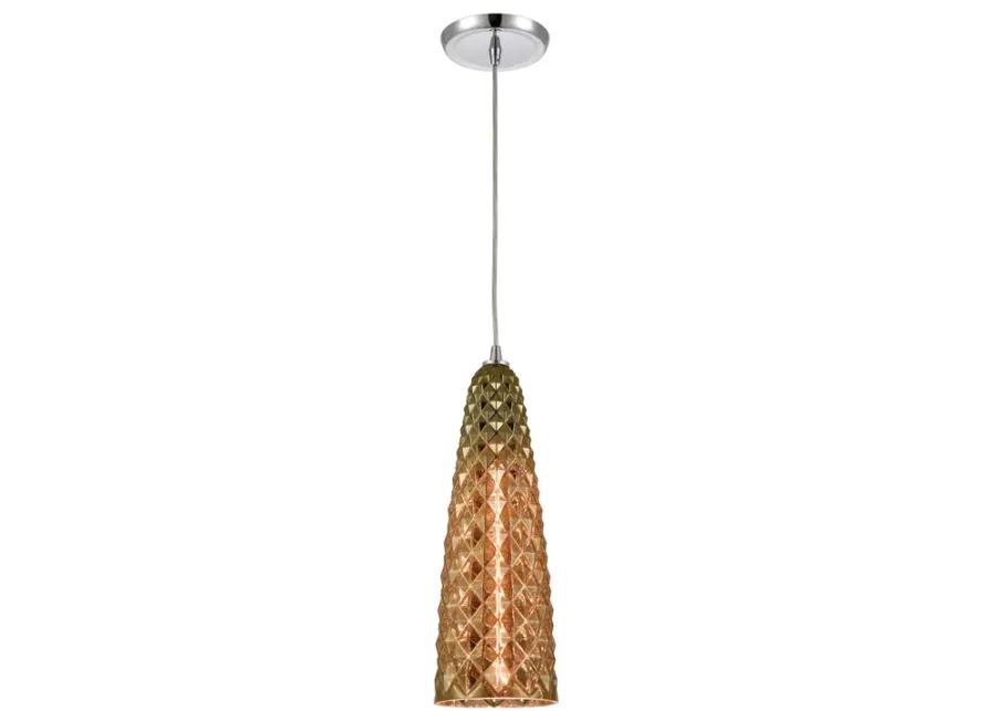 Glitzy 5" Wide 1-Light Mini Pendant - Polished Chrome