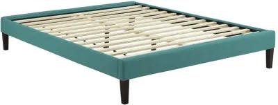 Tessie Queen Fabric Bed Frame with Squared Tapered Legs