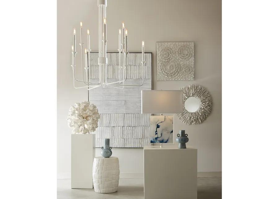 Edward 36" Wide 12-Light Chandelier - Matte White