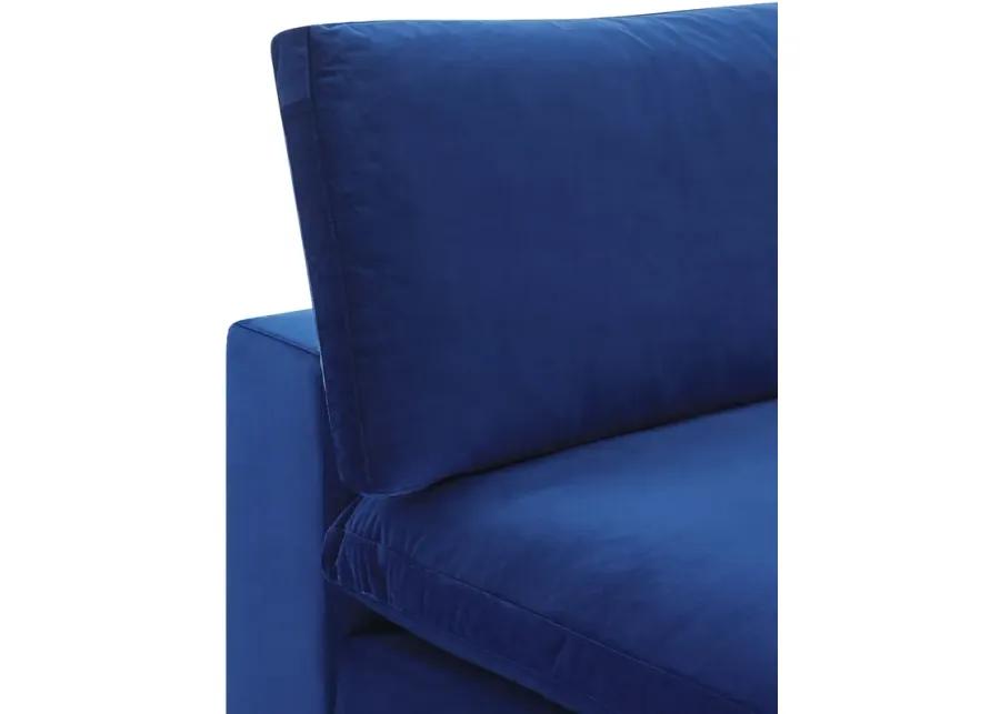 Commix Down Filled Overstuffed Performance Velvet Armless Chair