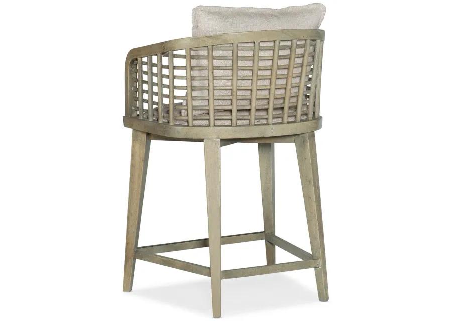 Surfrider Barrel Back Counter Stool