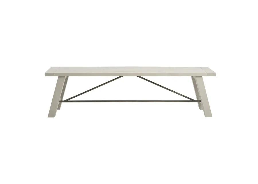 INK+IVY Sonoma Reclaimed White Dining Bench