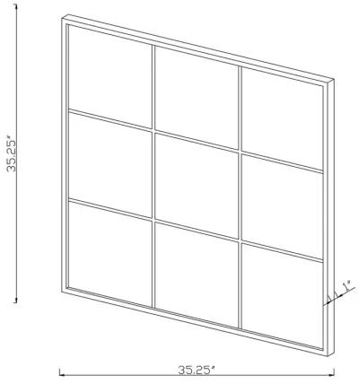 Aaron Square Window Pane Wall Mirror