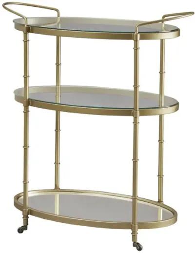 Madison Park Signature Lauren Antique Gold Bar Cart