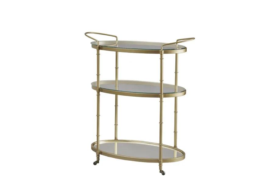 Madison Park Signature Lauren Antique Gold Bar Cart