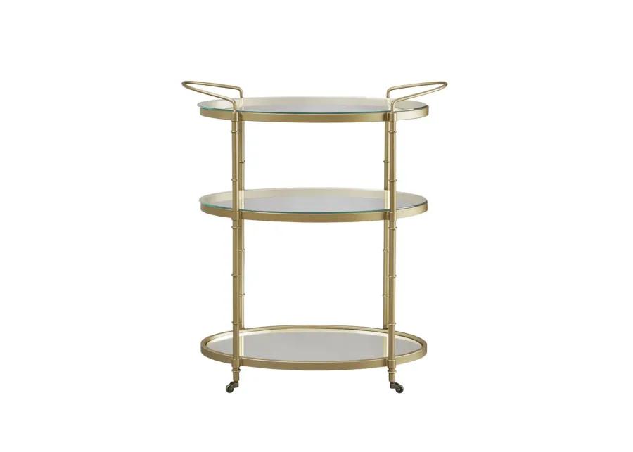 Madison Park Signature Lauren Antique Gold Bar Cart