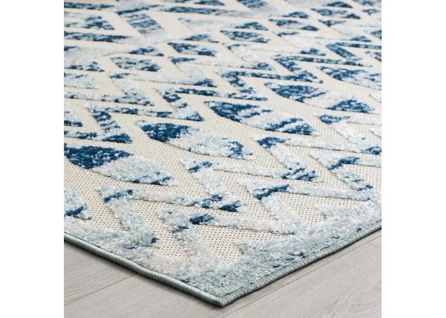 Reflect Tamako Diamond and Chevron Moroccan Trellis 5x8 Indoor / Outdoor Area Rug