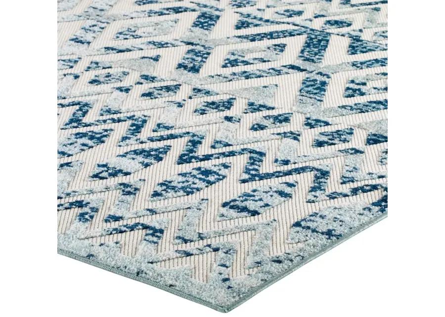 Reflect Tamako Diamond and Chevron Moroccan Trellis 5x8 Indoor / Outdoor Area Rug