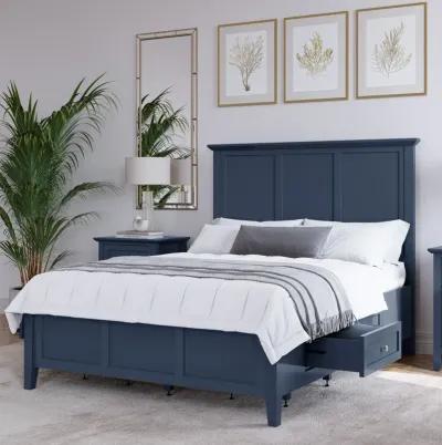 Grace Four Drawer California King-size Platform Storage Bed in Blueberry