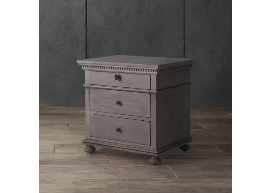 Allisyn 3 Drawer Wood Nightstand