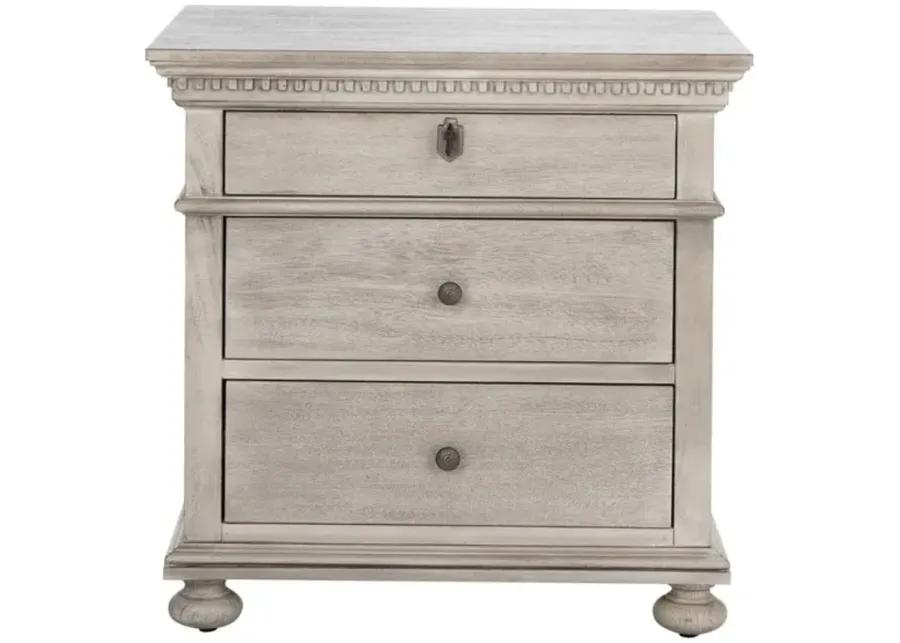 Allisyn 3 Drawer Wood Nightstand