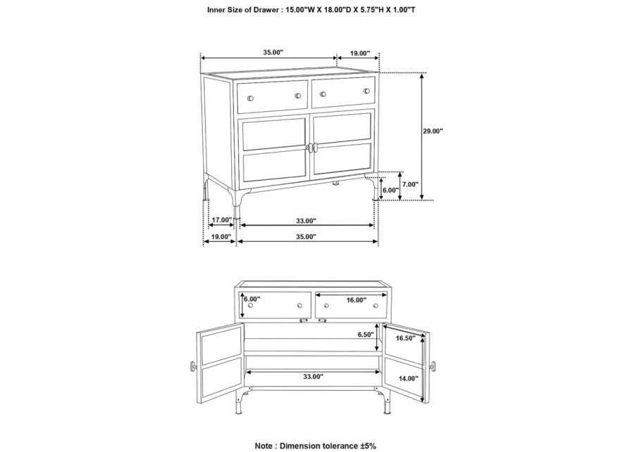 Abbott 2-Drawer Accent Cabinet with Doors