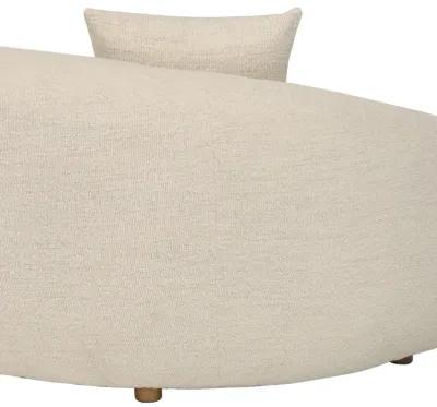 Molly 96.5" Upholstered Curved Sofa in Pearl