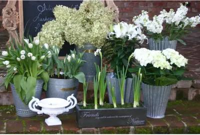 French Pleat Flower Bucket - Wide