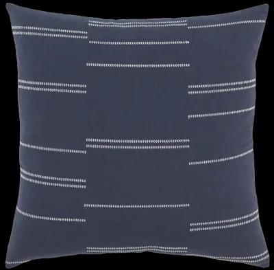 Broken Stripe Blue Pillow