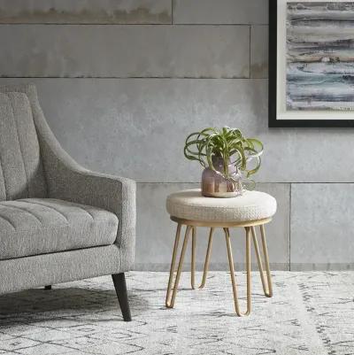 INK+IVY Beverly Tan/Gold Round stool