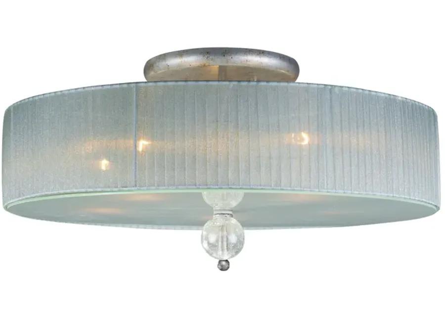 Alexis 23" Wide 5-Light Semi Flush Mount - Antique Silver