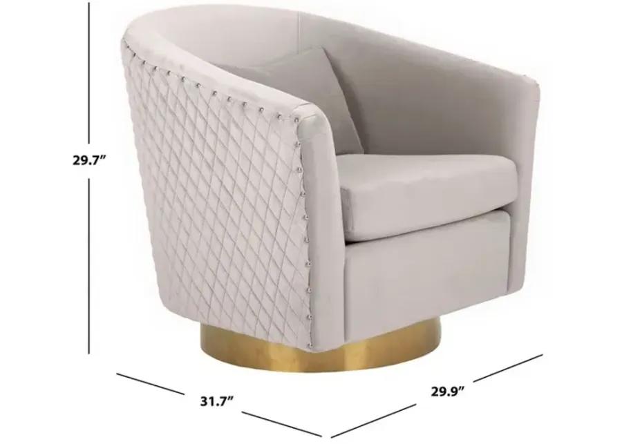 Clara Quilted Swivel Tub Chair