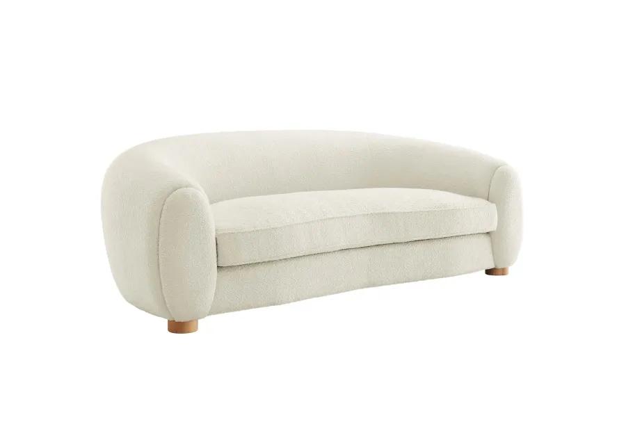 Abundant Boucle Upholstered Fabric Sofa