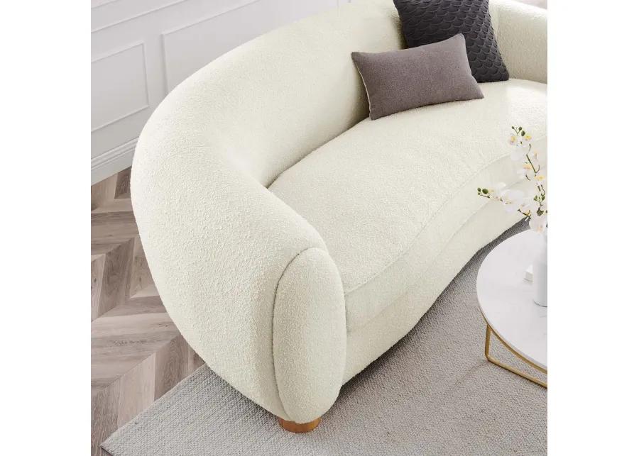 Abundant Boucle Upholstered Fabric Sofa