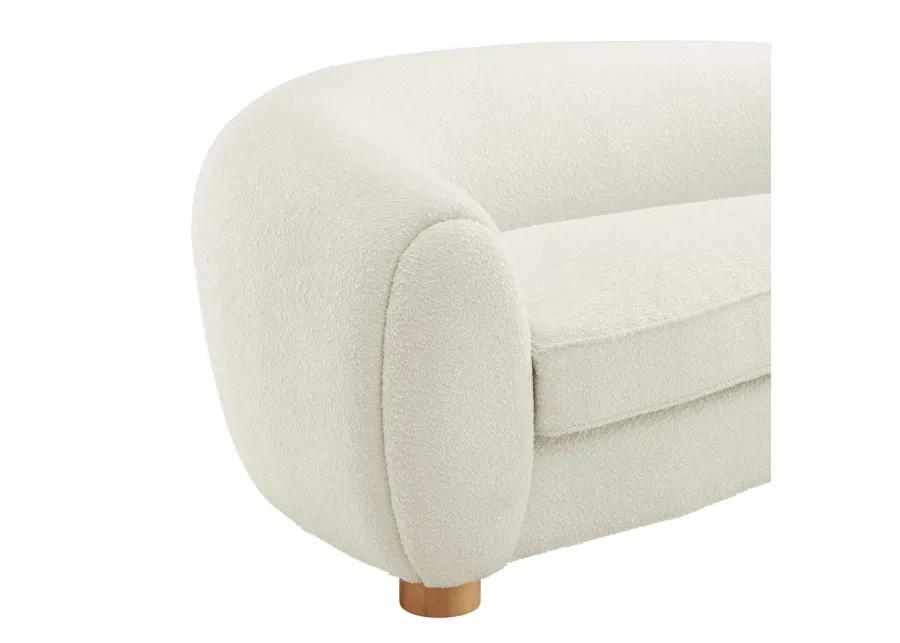 Abundant Boucle Upholstered Fabric Sofa