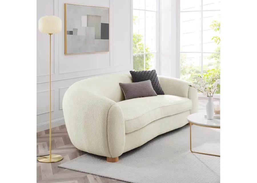 Abundant Boucle Upholstered Fabric Sofa