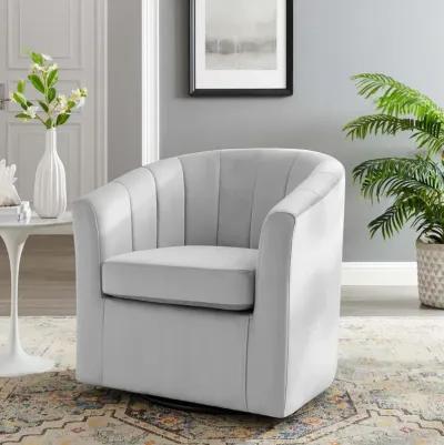 Prospect Performance Velvet Swivel Armchair