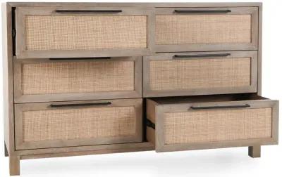 Jensen Six-Drawer Mango Wood Dresser in Taupe