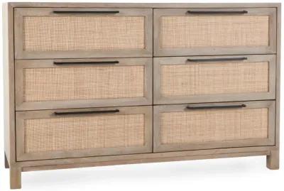 Jensen Six-Drawer Mango Wood Dresser in Taupe