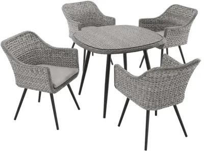 Endeavor 5 Piece Outdoor Patio Wicker Rattan Dining Set