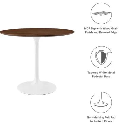 Lippa 36" Round Walnut Dining Table