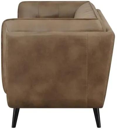 Thatcher Upholstered Button Tufted Sofa Brown