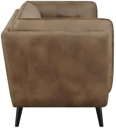 Thatcher Upholstered Button Tufted Sofa Brown