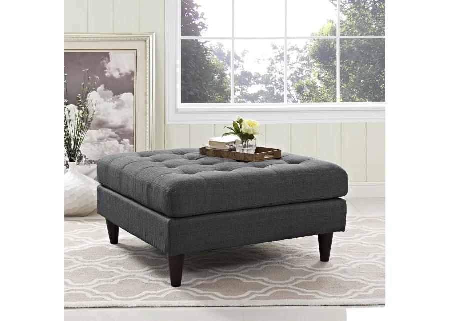 Empress Upholstered Fabric Large Ottoman