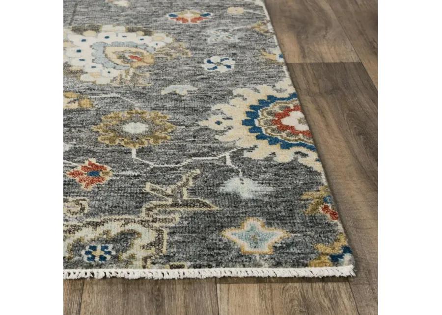 Belmont Gray/Multi  Hand Spun Wool 10' x 14' Rectangle Rug