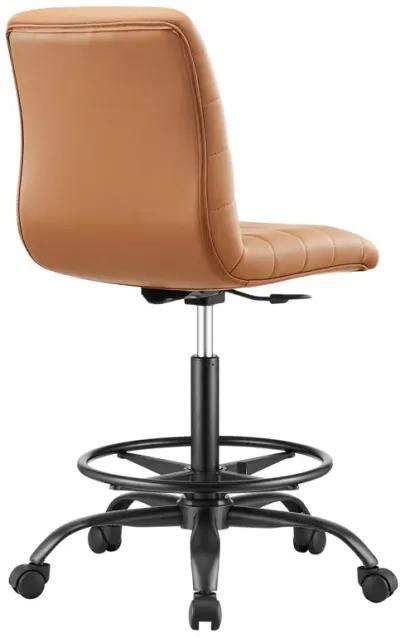 Ripple Armless Vegan Leather Drafting Chair