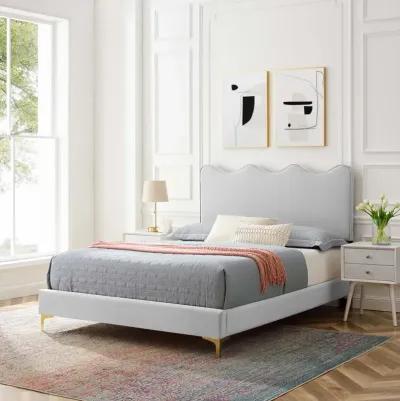 Current Performance Velvet King Platform Bed