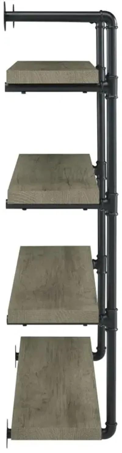 Alamere 40-Inch Wall Shelf Black And Grey Driftwood