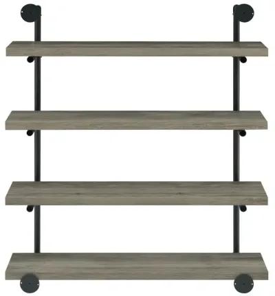 Alamere 40-Inch Wall Shelf Black And Grey Driftwood