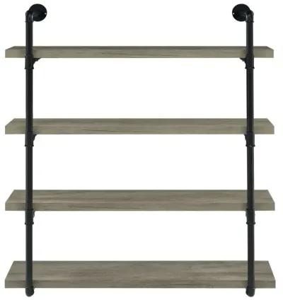 Alamere 40-Inch Wall Shelf Black And Grey Driftwood