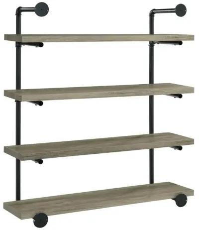 Alamere 40-Inch Wall Shelf Black And Grey Driftwood