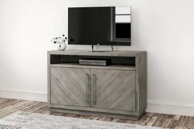 Alexandra Solid Wood 54 inch Media Console in Rustic Latte