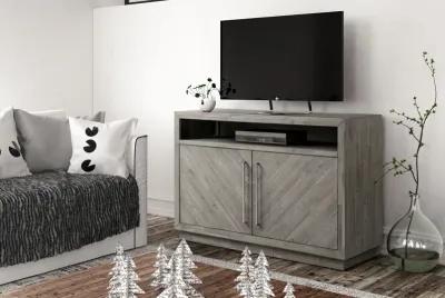 Alexandra Solid Wood 54 inch Media Console in Rustic Latte